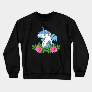 Cute Unicorn Flower Lover Crewneck Sweatshirt